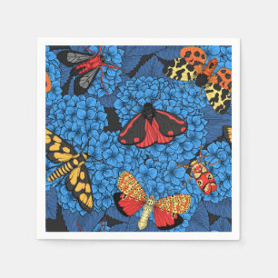 Guardanapo De Papel Luzes sobre hidrangea azul