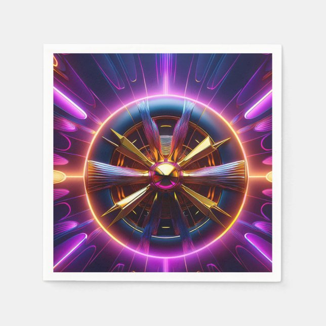 Guardanapo De Papel Lyapunov Fractal Muito Manipulado Napkin (Frente)