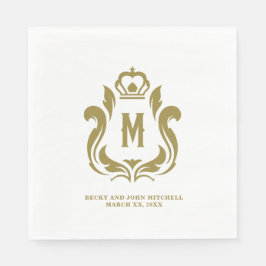 Guardanapo De Papel M Fim Dourado Inicial