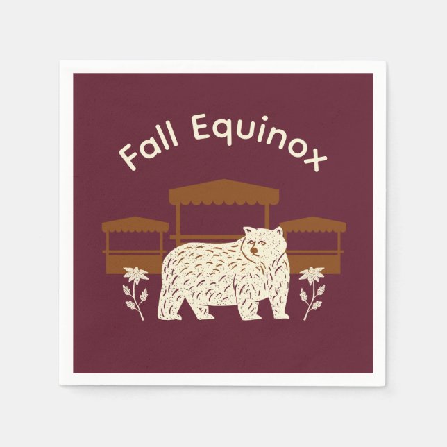 Guardanapo De Papel Mabon Harvest Fall Equinox Invest (Frente)