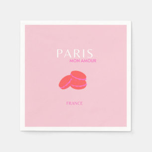 Guardanapo De Papel Macarões de pré-filmagem de arte Viagem de Paris c