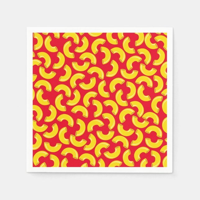 Guardanapo De Papel Macaroni, primeiro aniversario do Mac e Queijo (Frente)