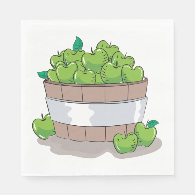 Guardanapo De Papel Maçãs verdes (Frente)