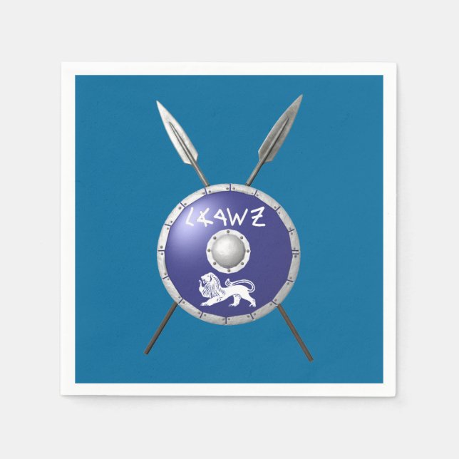 Guardanapo De Papel Maccabee Shield e Spears (Frente)