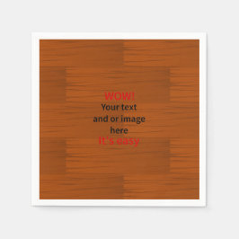 Guardanapo De Papel Madeira Base Lyer Adicionar seu próprio texto