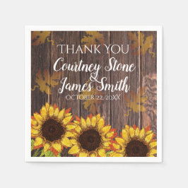 Guardanapo De Papel Madeira russa e girassol | Casamento de países