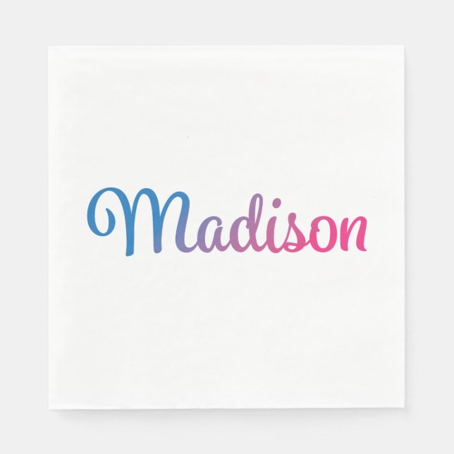 Guardanapo De Papel Madison Na moda Cursive (Frente)