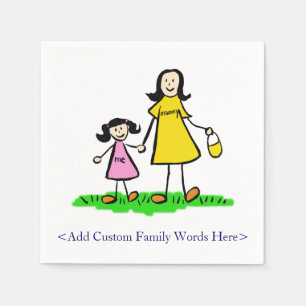 Guardanapo De Papel Madre e Filha Costumam-se Artefos Napkins
