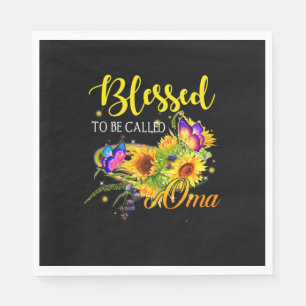 Guardanapo De Papel Mãe Arte Abençoada A Ser Chamada Oma Sunflower