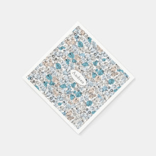 Guardanapo De Papel Mãe azul de humor divertido