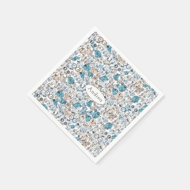 Guardanapo De Papel Mãe azul de humor divertido (Canto)