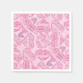 Guardanapo De Papel Mãe dias corações 01.Rosa Rosa Rosa BG