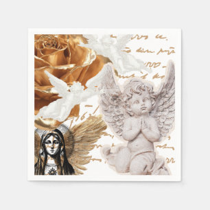 Guardanapo De Papel Mãe Maria Anjo Temático Pacífico e Luxuoso