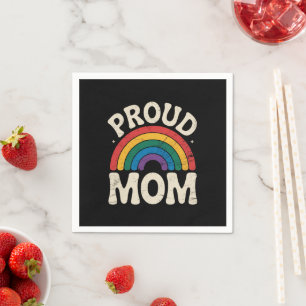 Guardanapo De Papel Mãe Orgulhosa LGBTQ Orgulho Gay Dia das Mães Arco-