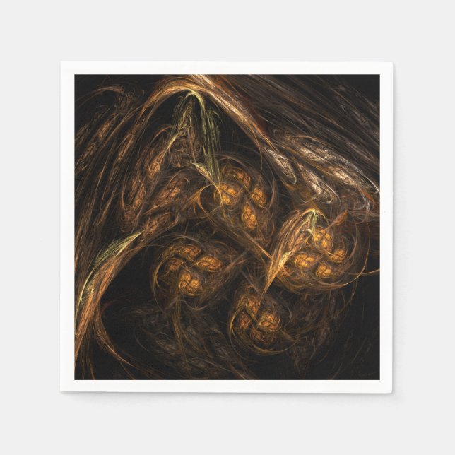 Guardanapo De Papel Mãe Terra Abstrato de Arte (Frente)