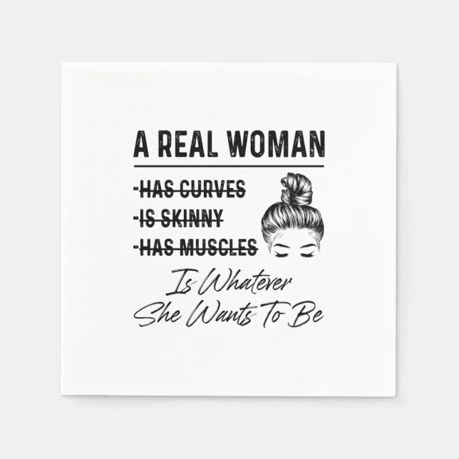 Guardanapo De Papel Mãe Uma Mulher Real Aniversário (Frente)
