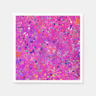 Guardanapo De Papel Magenta Jubilee Abstract Print 