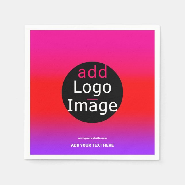 Guardanapo De Papel Magenta personalizável do Trendy Professional Part (Frente)