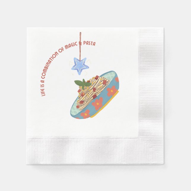 Guardanapo De Papel Magia e Massas Napkin (Frente)