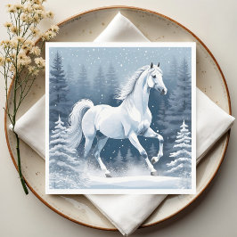Guardanapo De Papel Magic White Winter Horse
