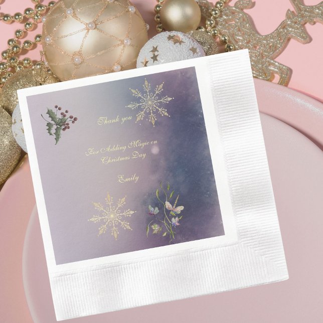 Guardanapo De Papel Magical Christmas Glow Christmas Birthday Napkins  (Criador carregado)