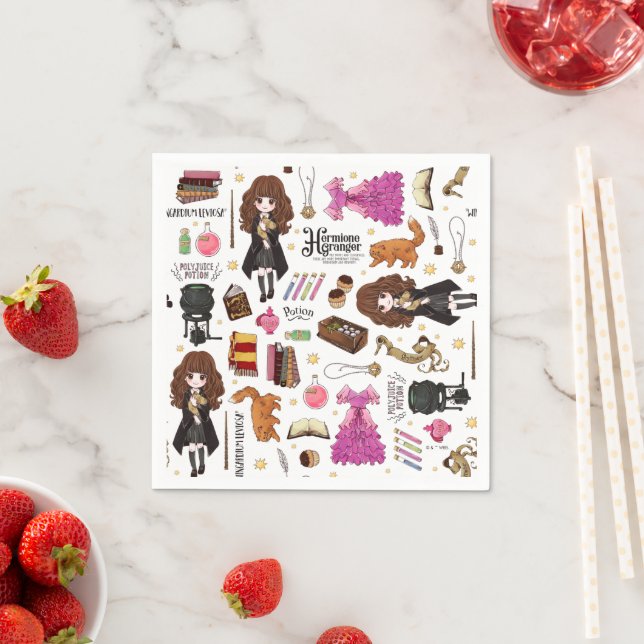 Guardanapo De Papel Magical Hermione Granger Watercolor (Insitu)