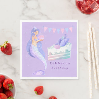 Guardanapo De Papel Magical Mermaid Under the Sea Kids Birthday