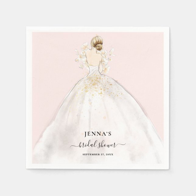 Guardanapo De Papel Magnolia Bride Chá de panela Napkins (Frente)