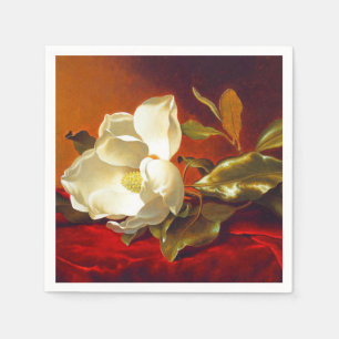 Guardanapo De Papel Magnolia em Red Velvet Martin Johnson Heade