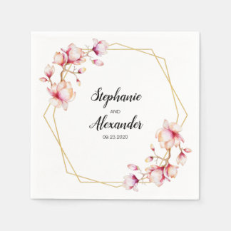 Guardanapo De Papel Magnolia Rosa Geométrica