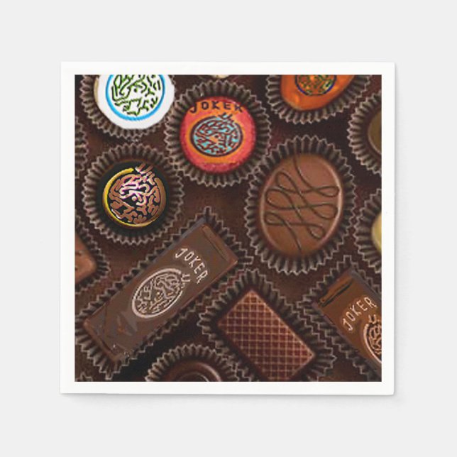 Guardanapo De Papel Mah Jongg Chocolate Napkins (Frente)