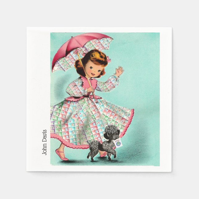 Guardanapo De Papel Mah Jongg Joker Poodle Napkins (Frente)