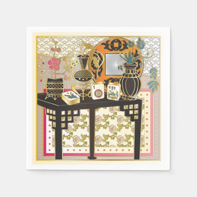 Guardanapo De Papel Mah Jongg Mesa (Frente)