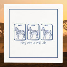 Mahj Com Um Lado Selvagem Navy Zebra Mahjong Festa