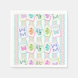 GUARDANAPO DE PAPEL MAHJONG AZULEJO NAPKIN