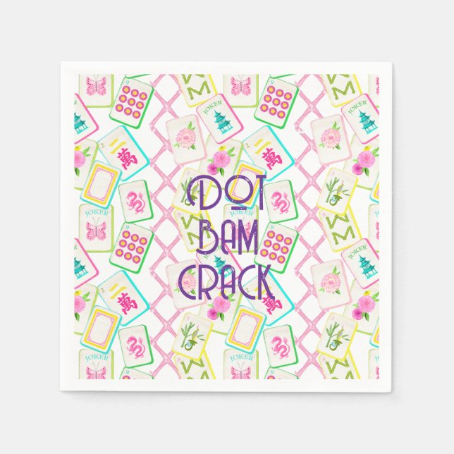 GUARDANAPO DE PAPEL MAHJONG COCKTAIL NAPKIN (Frente)