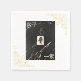 Guardanapo De Papel Mahjong Napkin com Cantonês 1 de Bamboo