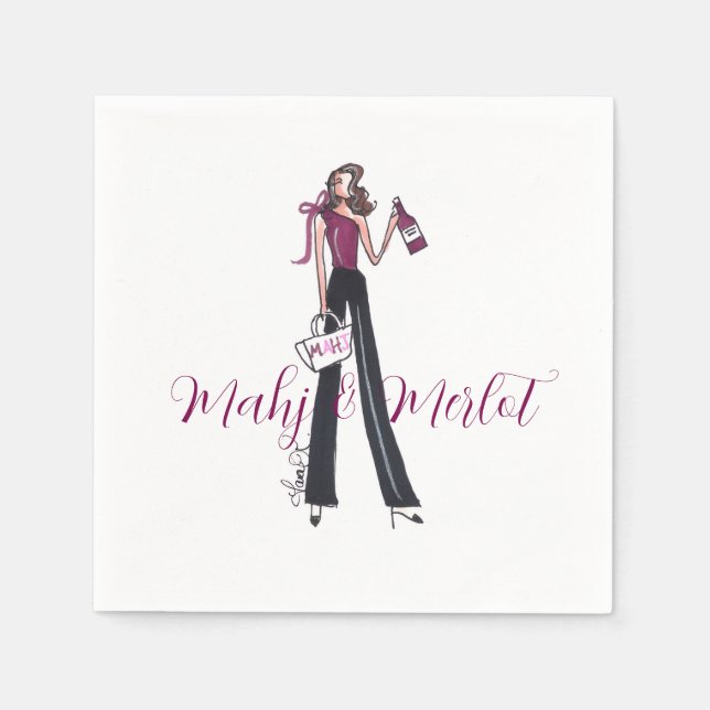 Guardanapo De Papel Mahjong napkins (Frente)