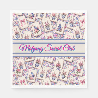 Guardanapo De Papel Mahjong Personalizado Rosa e Azul