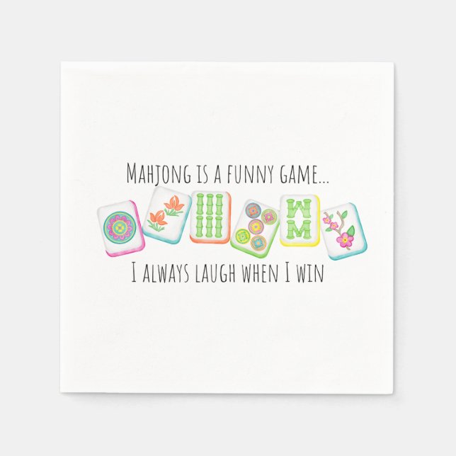Guardanapo De Papel Mahjong-Themed Paper Napkin (Frente)