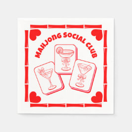 Guardanapo De Papel Mahjong Valentine's Party Cocktail