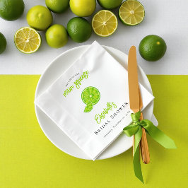 Guardanapo De Papel Main Squeeze Lime Green Bridal Shower Paper Napkin