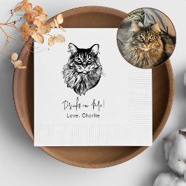 Guardanapo De Papel Maine Coon Cat. Bebida Personalizada Em Mim
