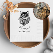 Maine Coon Cat Cheers Personalizados