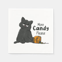 Mais Doces Por Favor Halloween Gato Preto