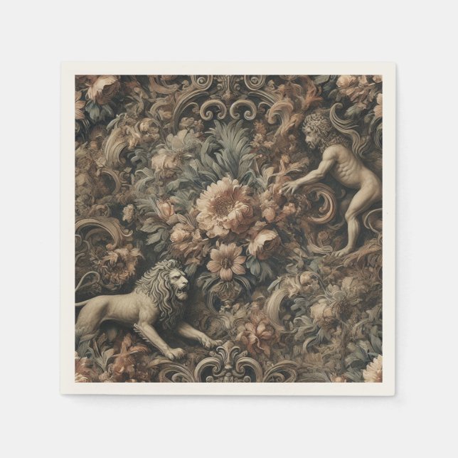 Guardanapo De Papel Majestade Arcana - Design Barroco Gótico (Frente)