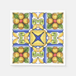 Guardanapo De Papel Majolica,azulejo Mediterrâneo,
