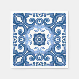 Guardanapo De Papel Majolica,azulejos do Mediterrâneo