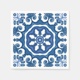 Guardanapo De Papel Majolica,azulejos do Mediterrâneo