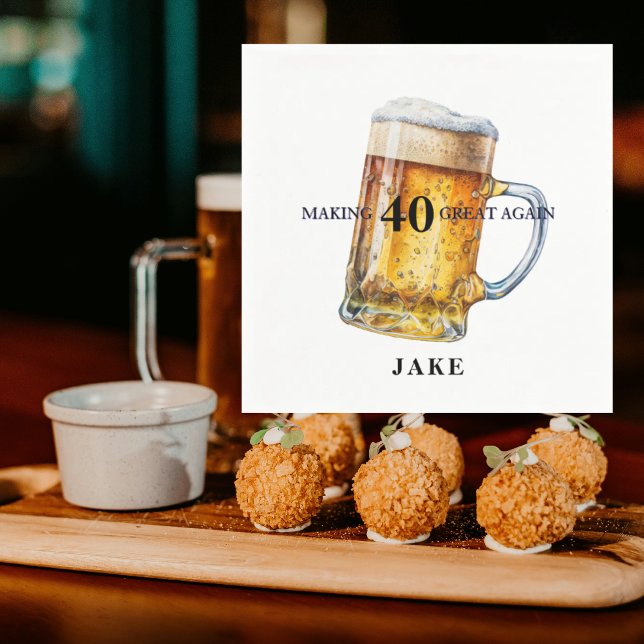 Guardanapo De Papel Making 40 Great Again Beer Birthday Party II (Criador carregado)